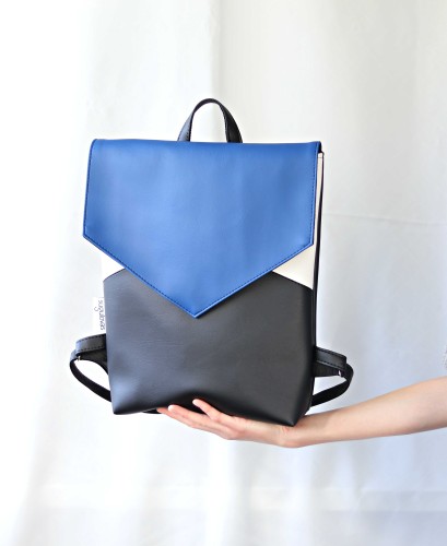  MĖLYNA ir JUODA kuprinė