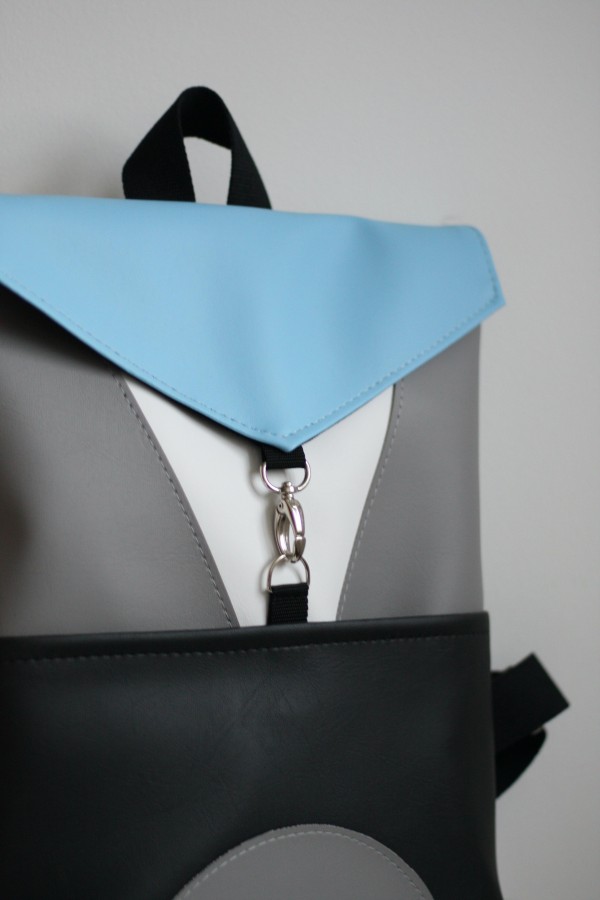 ŽYDRA IR PILKA geometrinė kuprinė