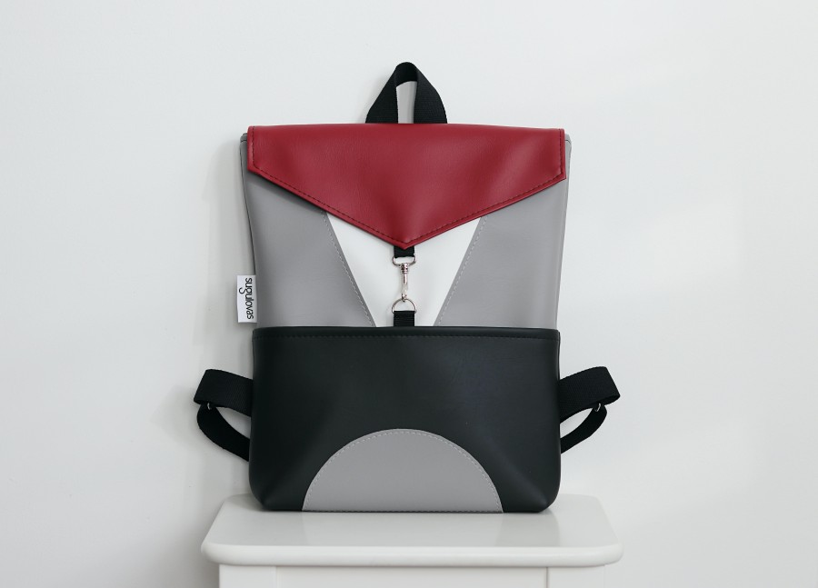 VYŠNINĖ IR PILKA kuprinė