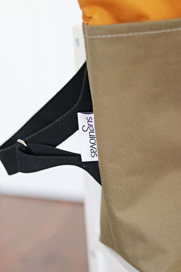 GELTONA ir HAKI susukama kuprinė